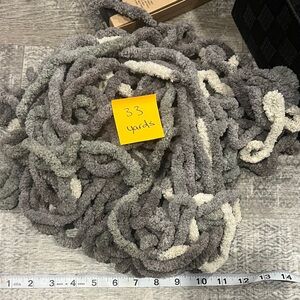 Thick Gray and Cream Yarn